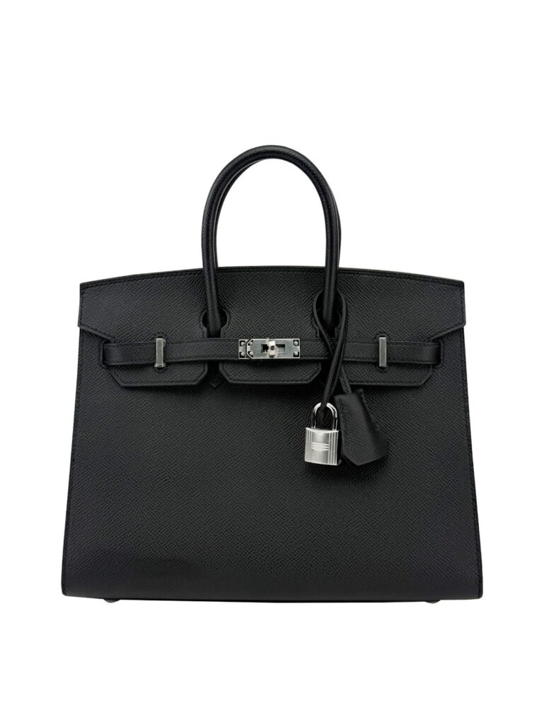 Hermes Birkin 25 Sellier Epsom Black/Noir Palladium Hardware W Stamp 2025