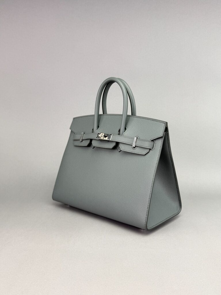 Hermes Birkin 25 Sellier Epsom Vert Amande Palladium Hardware K Stamp 2025