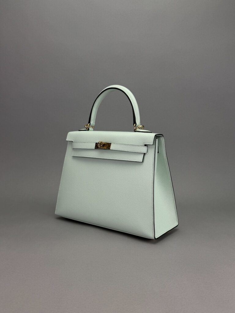 Hermes Kelly 25 Sellier Epsom Vert Peppermint Permabrass Hardware K Stamp 2025