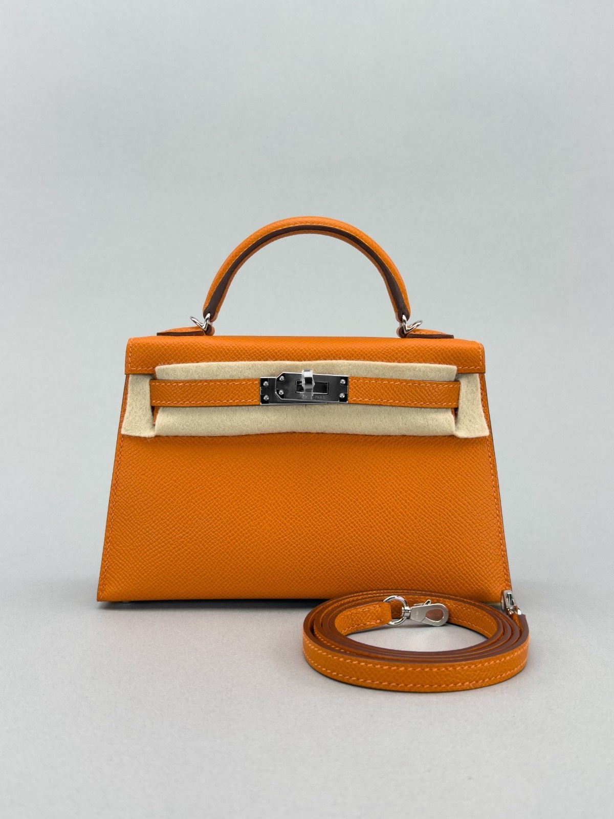 Hermes Mini Kelly 20 Sellier Epsom Orange Palladium Hardware K Stamp 2026