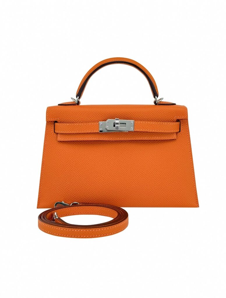 Hermes Mini Kelly 20 Sellier Epsom Orange Palladium Hardware K Stamp 2026