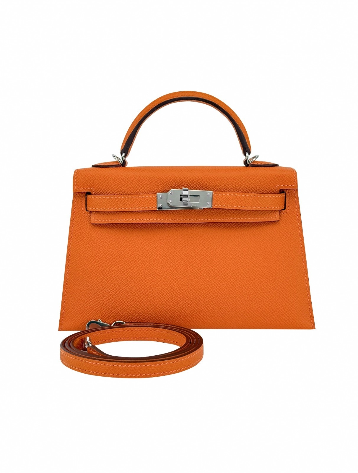 Hermes Mini Kelly 20 Sellier Epsom Orange Palladium Hardware K Stamp 2026