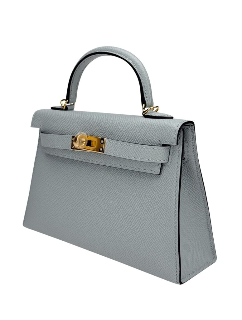 Hermes Mini Kelly 20 Sellier Epsom Blue Glacier Gold Hardware K Stamp 2025