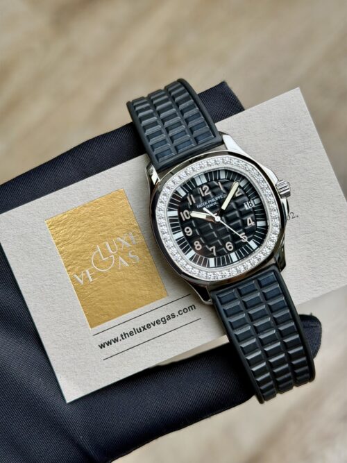 Patek Philippe Aquanaut Black Arabic Diamond Bezel Opened Preowned 5067A-001