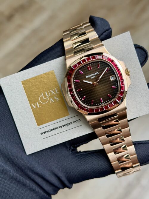 Patek Philippe Nautilus Brown Rubies Bracelet Preowned 2017 5723/112R-001