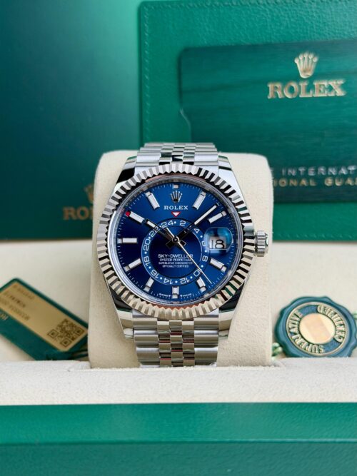 Rolex Sky-Dweller 42 Blue Index Fluted Jubilee 2026 Unworn 336934