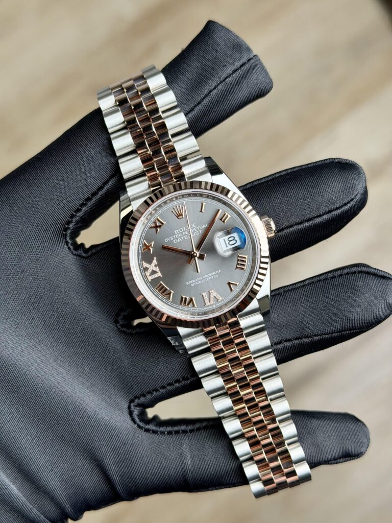 Rolex Datejust 36 Rhodium Roman VIIX Diamond Fluted Jubilee 2026 Unworn 126231