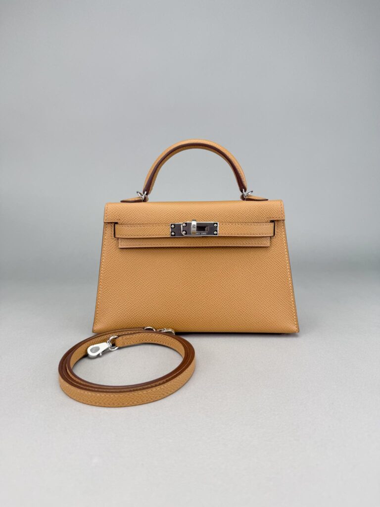 Hermes Mini Kelly 20 Sellier Epsom Biscuit Palladium Hardware K Stamp 2025
