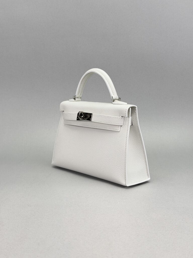 HERMES Mini Kelly 20 Sellier Epsom New White Palladium Hardware K Stamp 2026