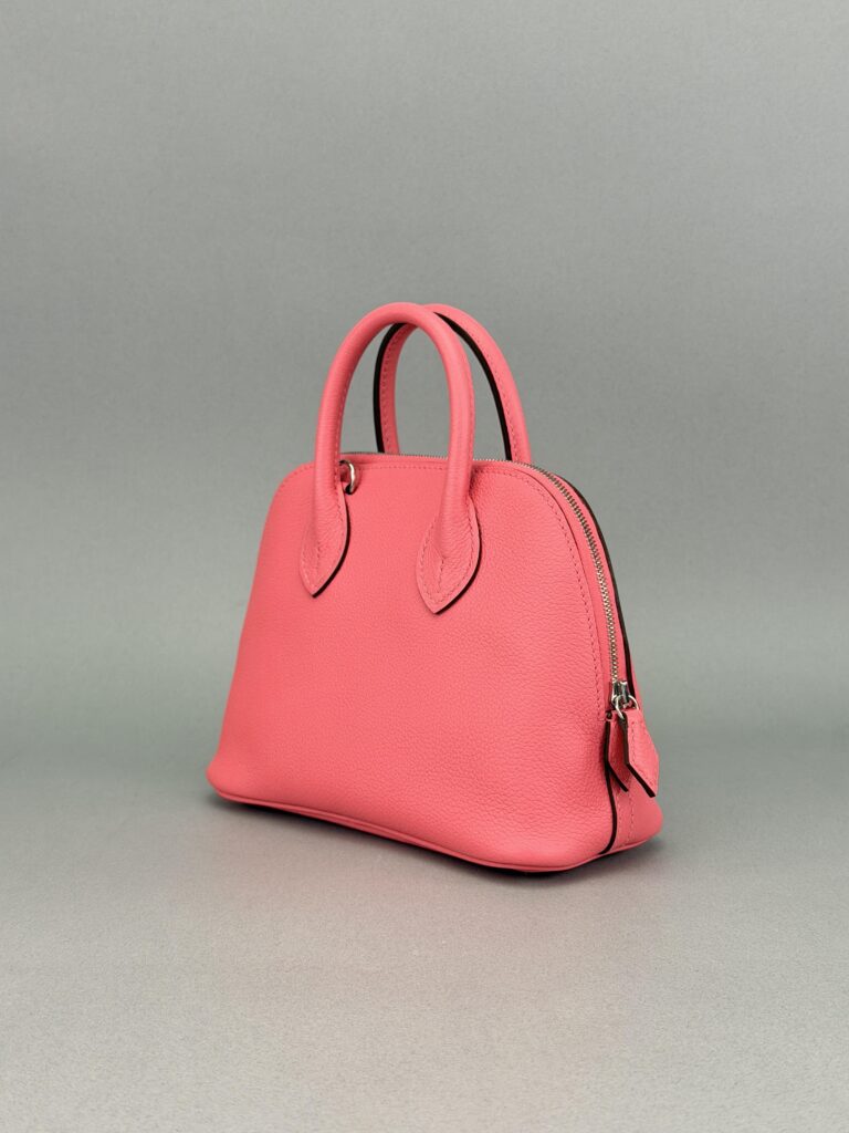 Hermes Bolide Evercolor Rose Azalee Palladium Hardware Preowned K Stamp 2025