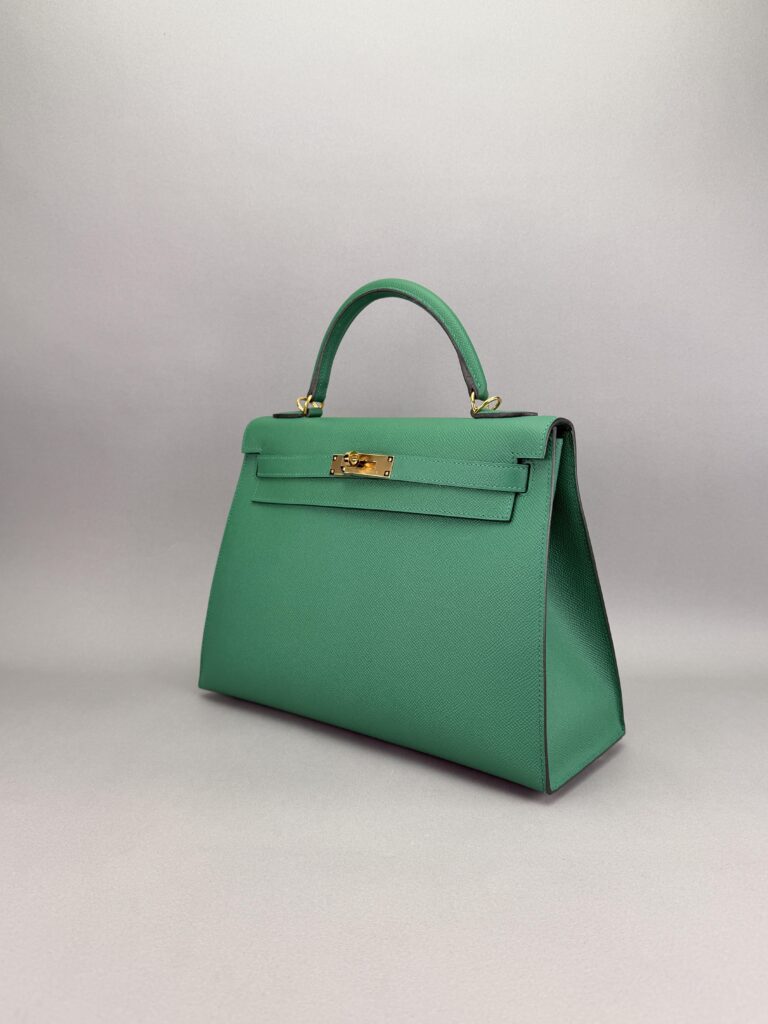 Hermes Kelly 32 Sellier Epsom Cactus Gold Hardware Preowned C Stamp