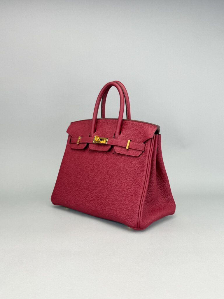 Hermes Birkin 25 Retourne Togo Rubis Gold Hardware B Stamp 2023