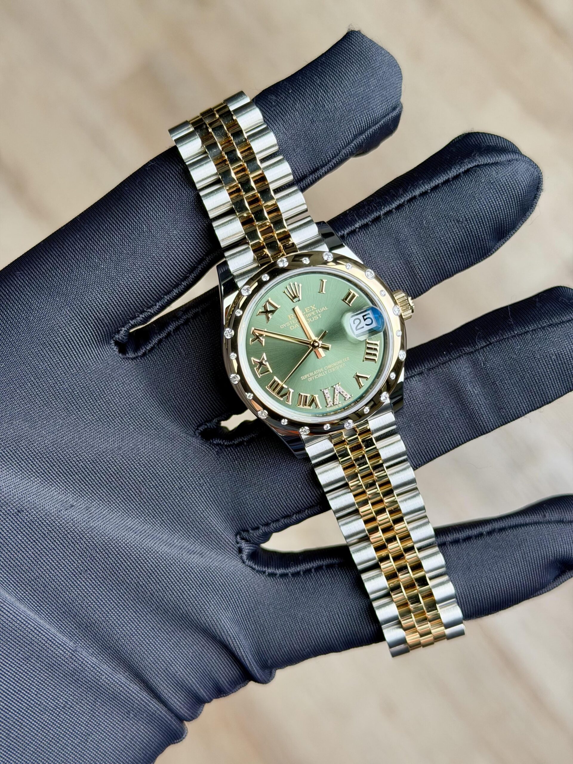 Rolex Datejust 31 Green Roamn VI Domed Jubilee 2026 Unworn 278343RBR