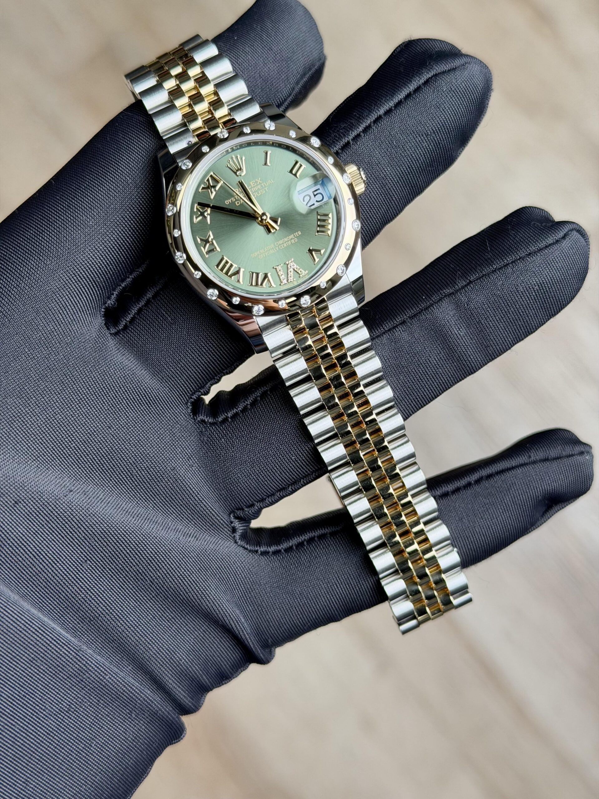 Rolex Datejust 31 Green Roamn VI Domed Jubilee 2026 Unworn 278343RBR