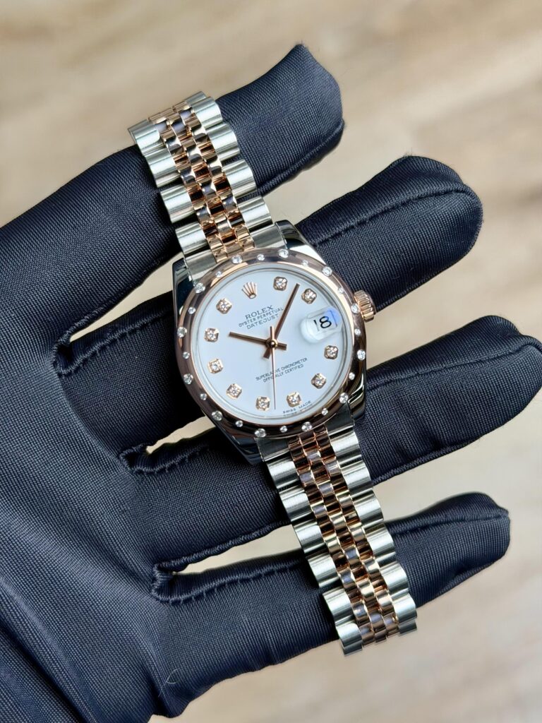 Rolex Datejust 31 White Diamond Domed Jubilee Preowned 2016 178341