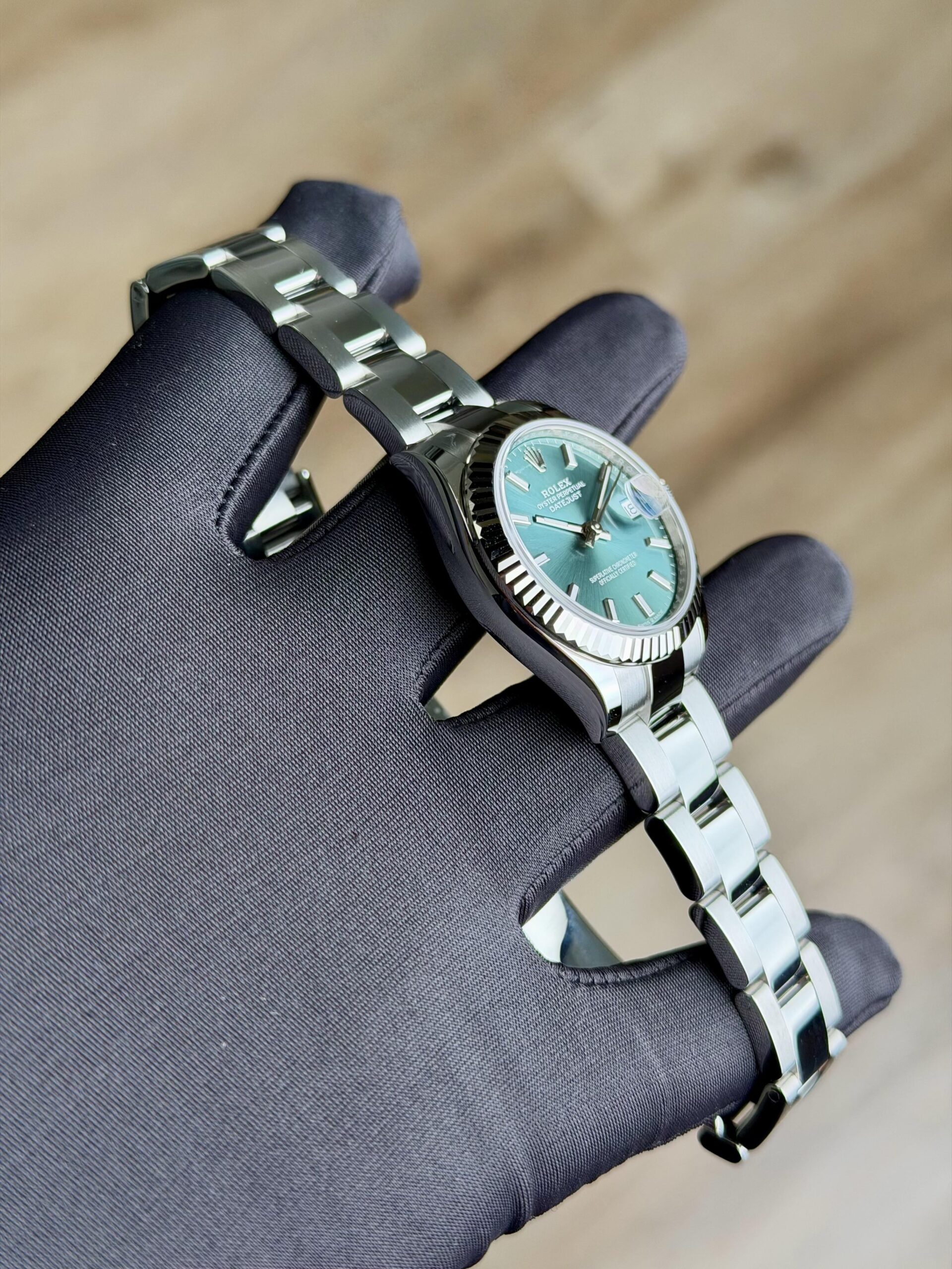 Rolex Datejust 31 Mint Green Index Fluted Oyster 2026 Unworn 278274