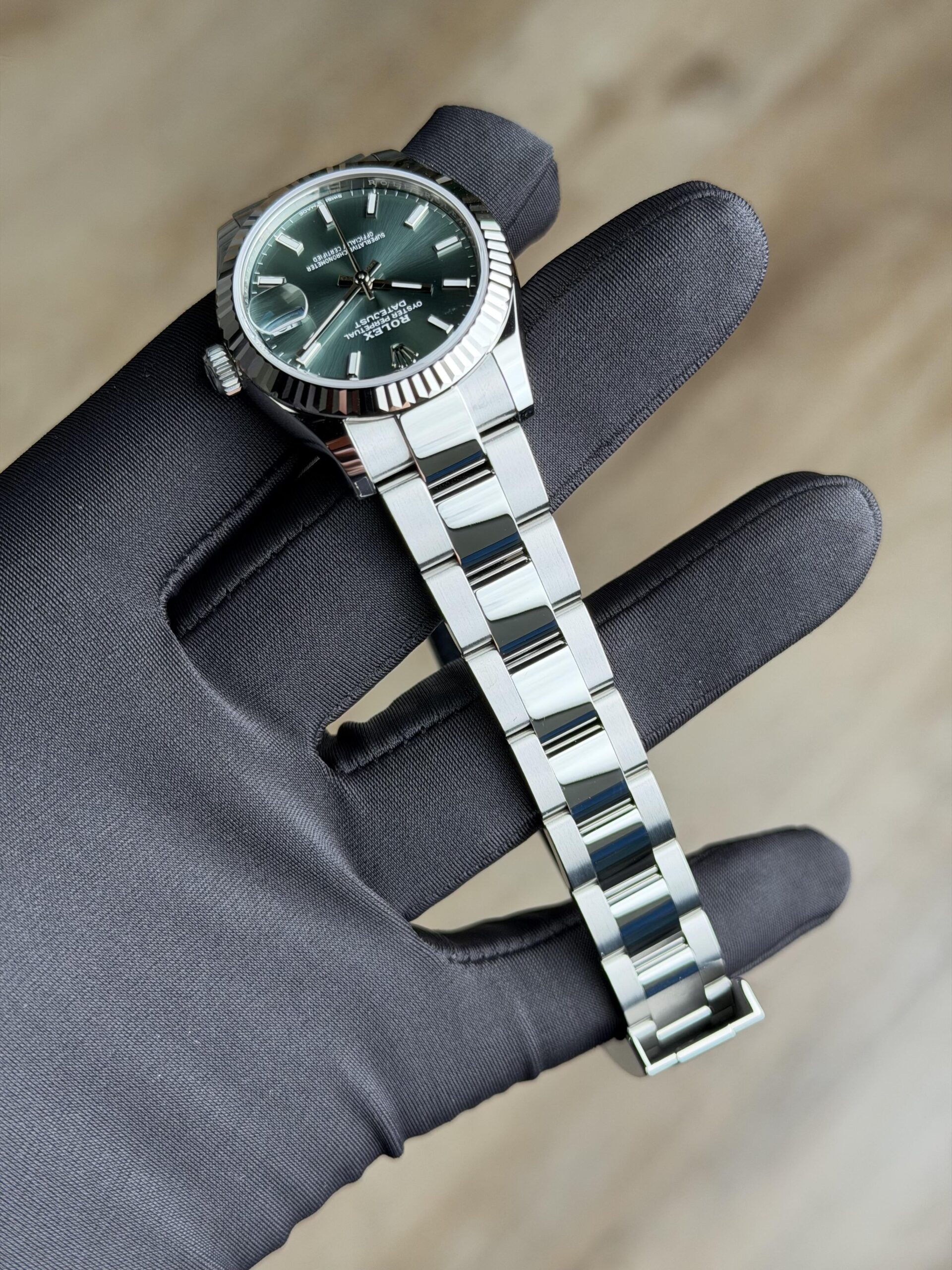 Rolex Datejust 31 Mint Green Index Fluted Oyster 2026 Unworn 278274