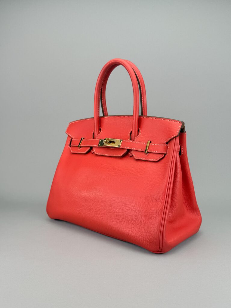 Hermes Birkin 30 Epsom Rose Jaipur inside Gold Gold Hardware Preowned Square P
