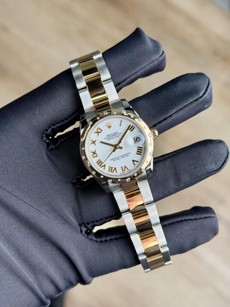 Rolex Datejust 31 White Roman Domed Oyster Preowned Watch&Box 178343RBR