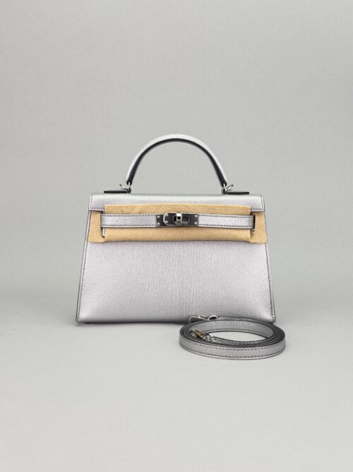 Hermes Mini Kelly 20 Chevre Chamkilight Agente Palladium Hardware K Stamp 2025