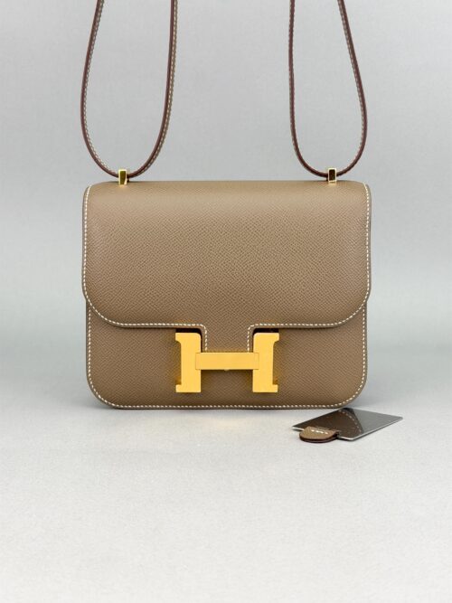 Hermes Mini Constance 18 Sellier Epsom Etoupe Gold Hardware G Stamp 2026