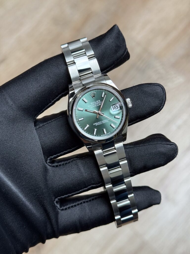 Rolex Datejust 31 Mint Green Index Smooth Oyster 2026 Unworn 278240