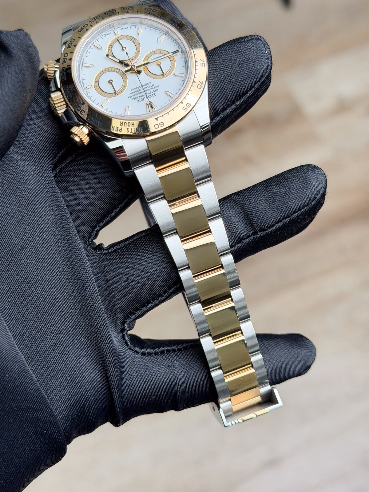 Rolex Daytona 40 Steel & Yellow Gold White/White Index Oyster Preowned 126503