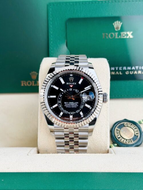 Rolex Sky-Dweller 42 Black Index Fluted Jubilee Preowned 2023 336934