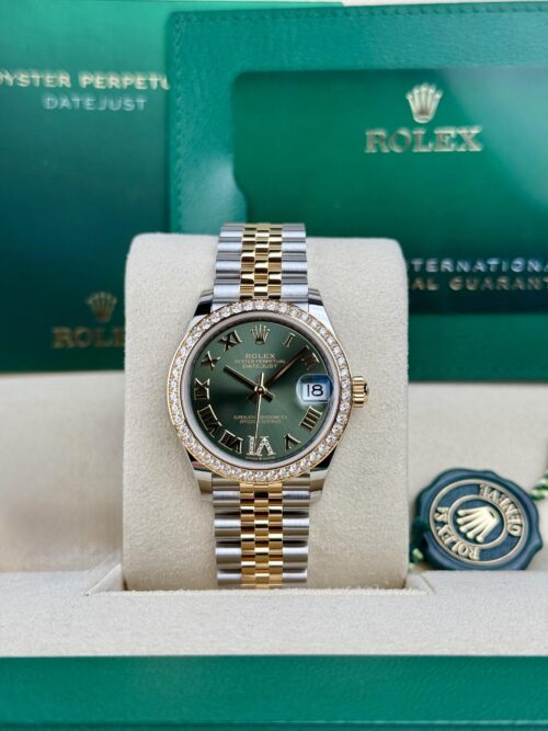 Rolex Datejust 31mm UNWORN 2026 Olive Green Roman VI Diamond Jubilee 278383RBR