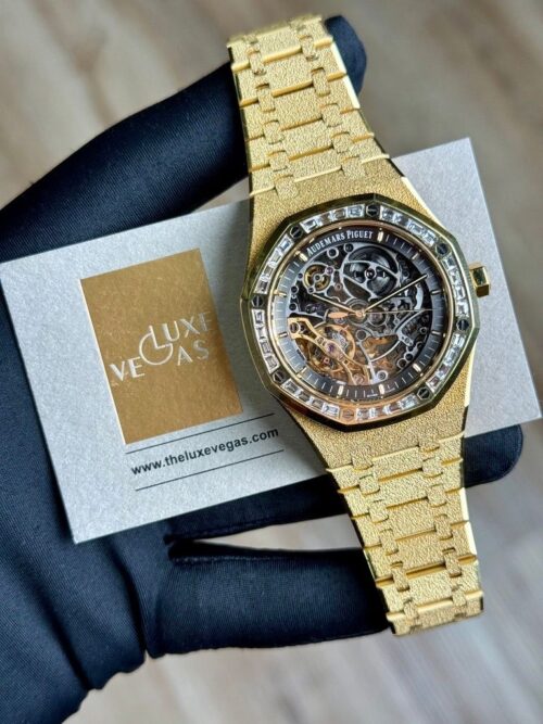 Audemars Piguet Royal Oak Frosted Gold Opened Worked 15412BA.ZG.1224BA.01