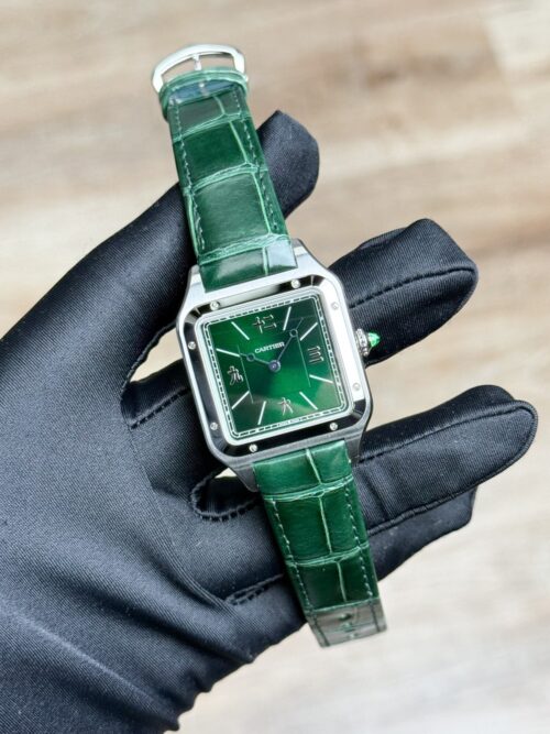 Cartier Santos Dumont UNWORN 2023 Les Flaneurs Green WSSA0066
