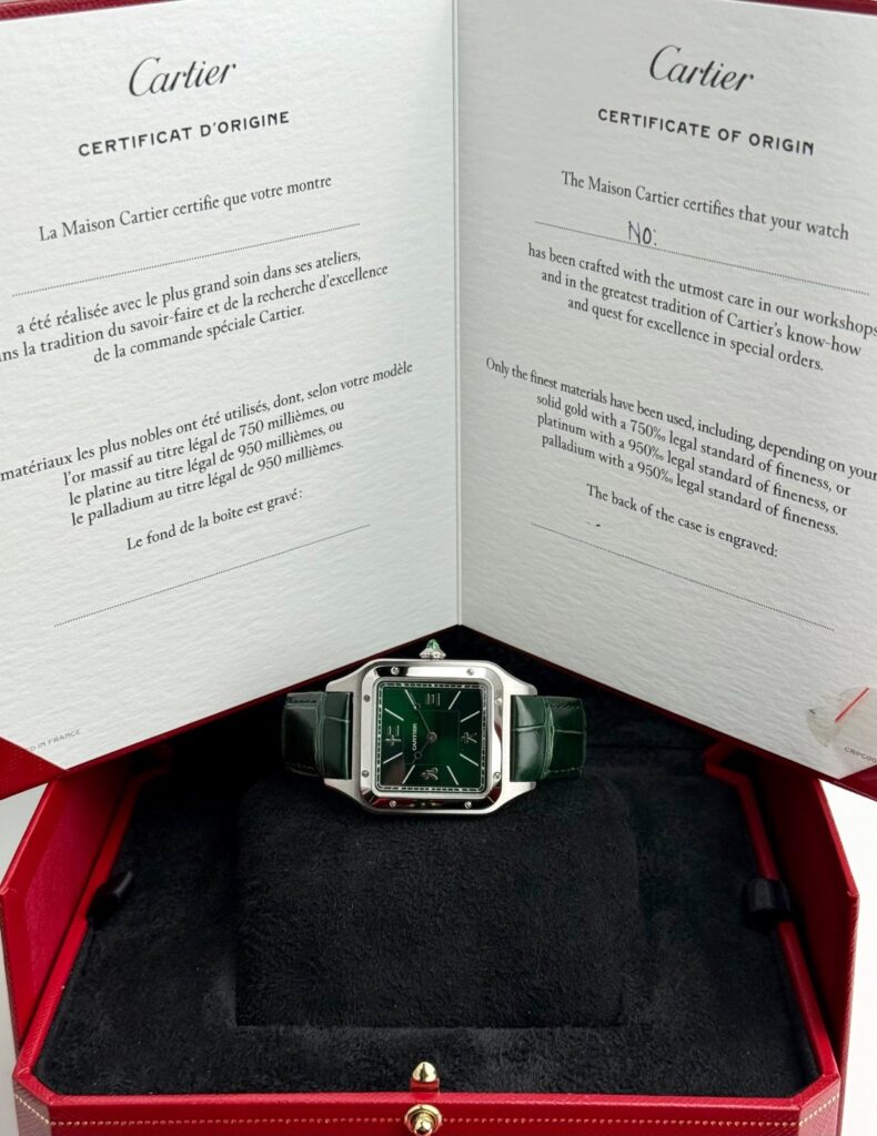 Cartier Santos Dumont UNWORN 2023 Les Flaneurs Green WSSA0066