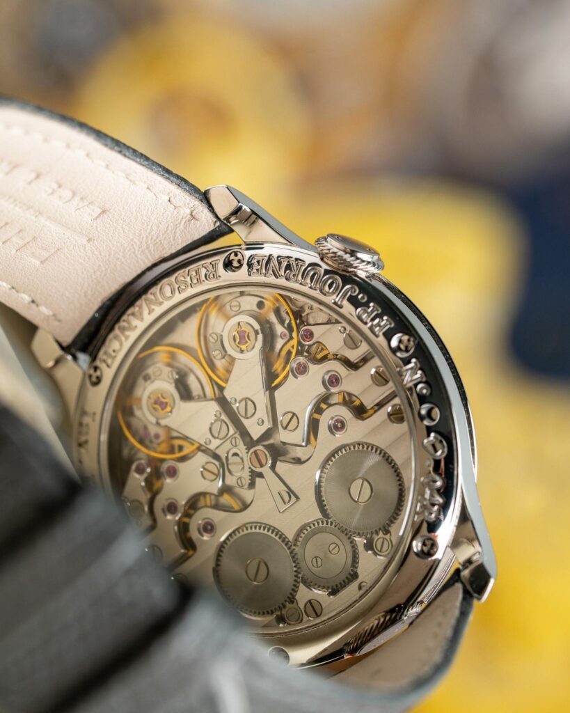 F.P. Journe Chronometre A Resonance Shimmer Dial Brass Movement Platinum 04R