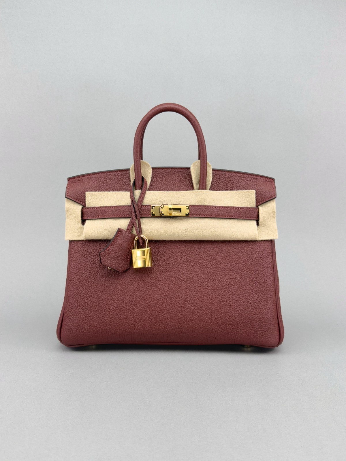 Hermes Birkin 25 Retourne Togo Rouge H Gold Hardware G Stamp 2026