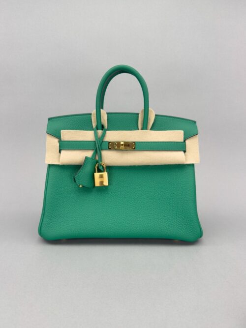 Hermes Birkin 25 Retourne Togo Vert Vertigo Gold Hardware W Stamp 2025