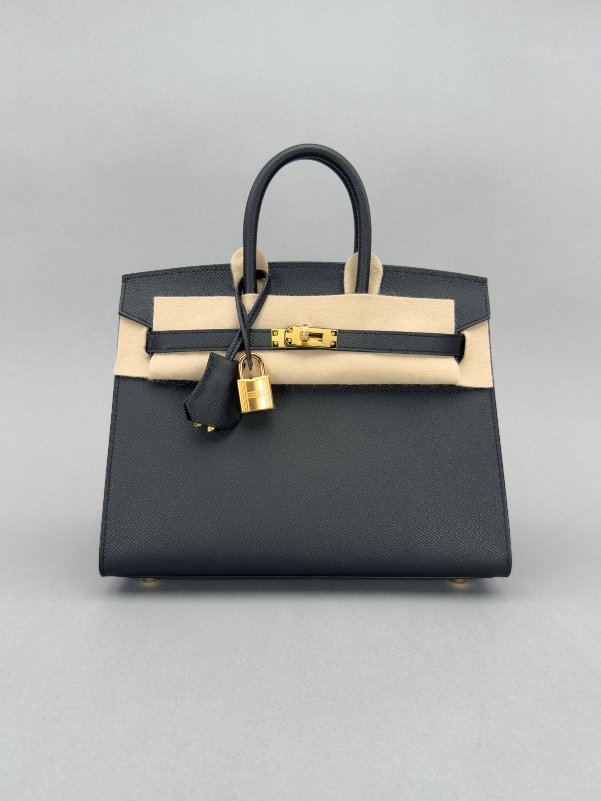 Hermes Birkin 25 Sellier Epsom Black/Noir Gold Hardware W Stamp 2024