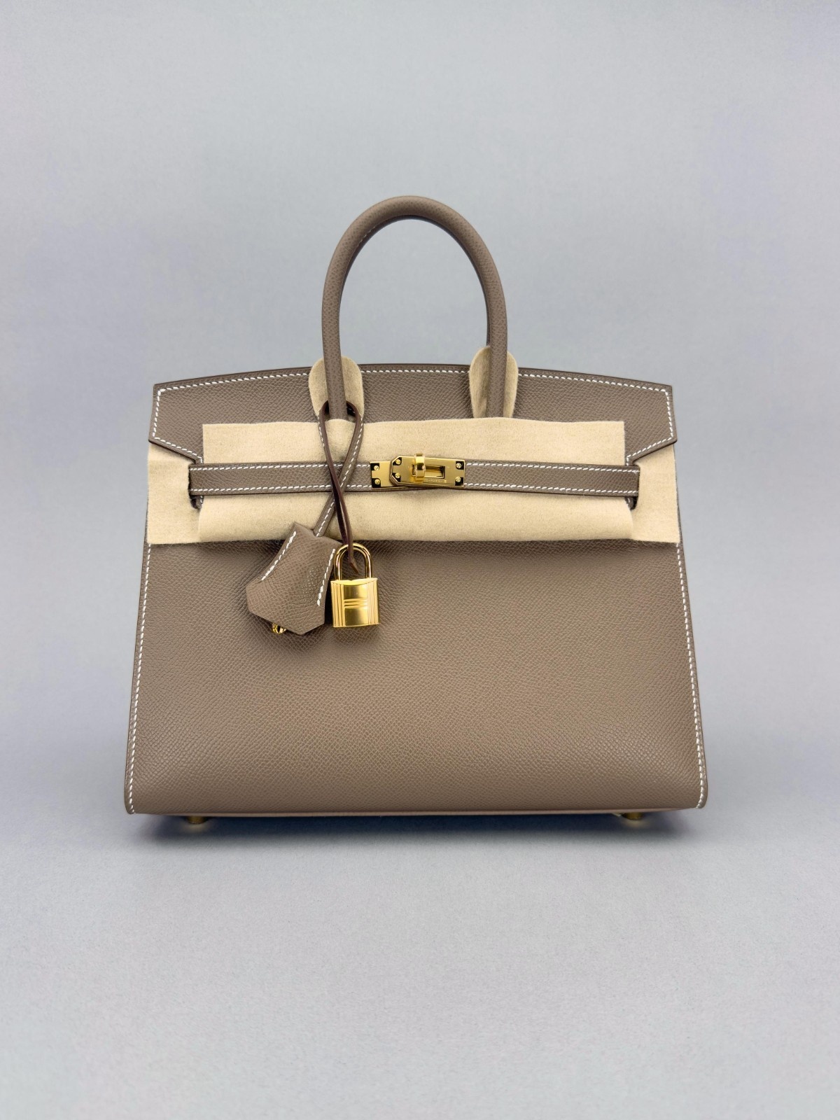 Hermes Birkin 25 Sellier Epsom Etoupe Gold Hardwre K Stamp 2025