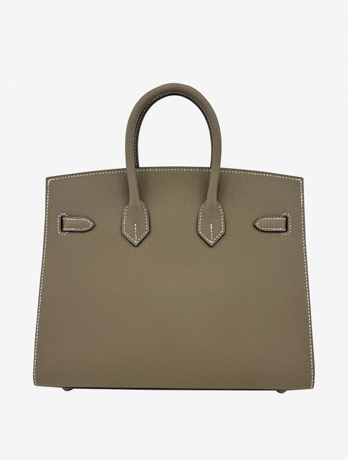 Hermes Birkin 25 Sellier Epsom Etoupe Palladium Hardwre Preowend K Stamp
