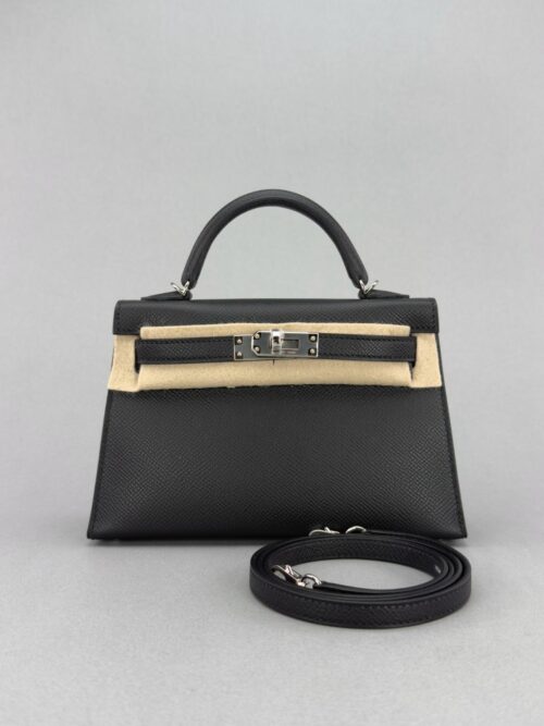 Hermes Mini Kelly 20 Sellier Epsom Black Palladium Hardware G Stamp 2026