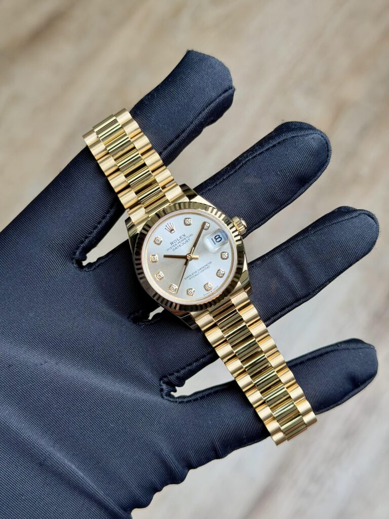 Rolex Datejust 31mm UNWORN 2026 Silver Diamond Fluted President 278278