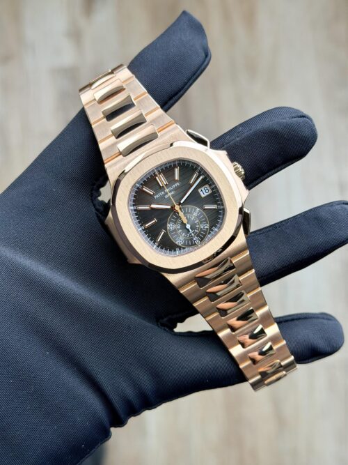 Patek Philippe Nautilus 40.5mm Chronograph Black Index Bracelet 5980/1R-001