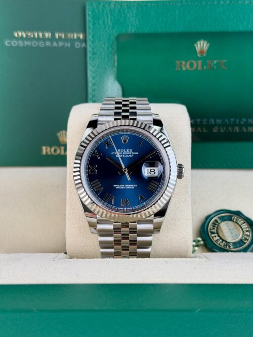 Rolex Datejust 41 New Blue Roman Fluted Jubilee 2026 Unworn 126334