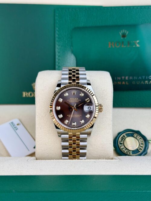Rolex Datejust 31mm UNWORN 2025 Grey Slate Diamond Fluted Jubilee 278273
