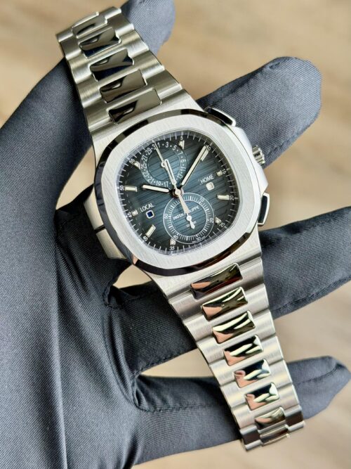 Patek Philippe Nautilus 40.5mm Travel Time Chrono Blue/Grey 5990/1A-011