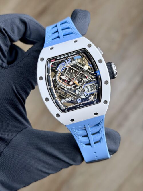 Richard Mille White Ceramic Titanium Skeleton Strap 2024 RM30-01