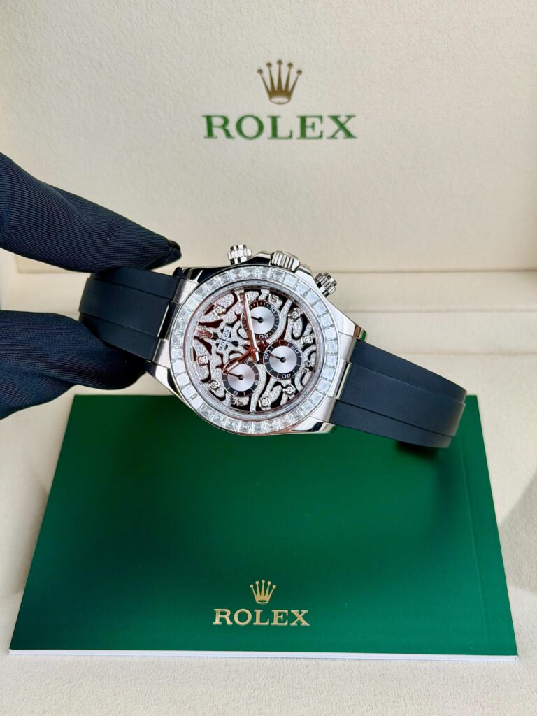 Rolex Daytona Eye of Tiger Diamond Bezel Oysterflex Preowned 2021 116589TBR