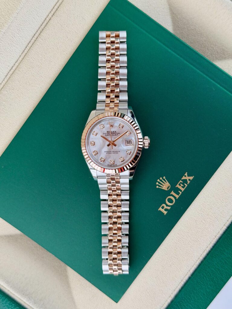Rolex Datejust 28mm 2017 MOP Pearl Diamond Fluted Jubilee Preowned 279171