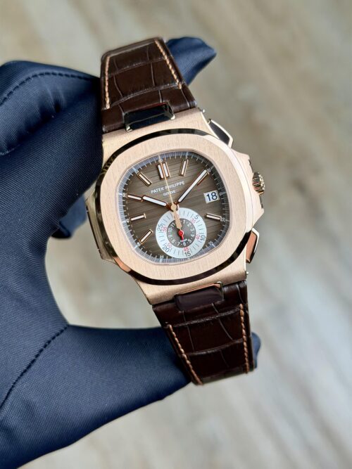 Patek Philippe Nautilus 40.5mm Chronograph Black Watch&Box 5980R-001