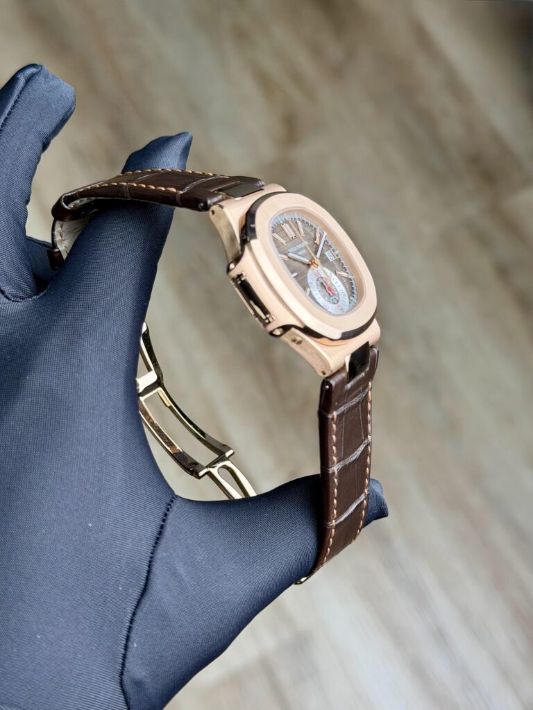 Patek Philippe Nautilus 40.5mm Chronograph Black Watch&Box 5980R-001