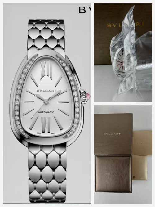 BVLGARI Serpenti Seduttori White Steel Diamond 2026 Unworn 104060